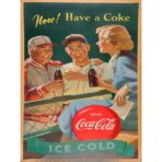 cartel de coca cola vintage