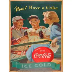 cartel de coca cola vintage