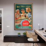 cartel de coca cola vintage