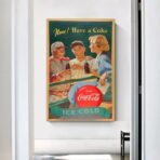 cartel de coca cola vintage