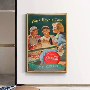 cartel de coca cola vintage