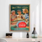 cartel de coca cola vintage