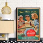 cartel de coca cola vintage