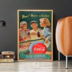 cartel de coca cola vintage
