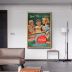 cartel de coca cola vintage