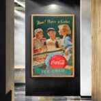 cartel de coca cola vintage
