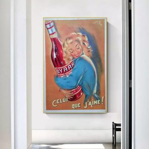 cartel de coctel vintage francia
