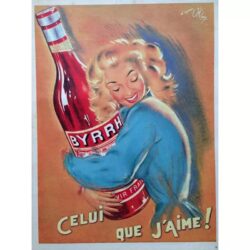 cartel de coctel vintage francia