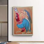 cartel de coctel vintage francia