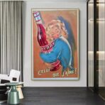 cartel de coctel vintage francia
