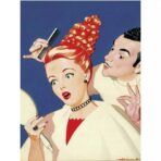 cartel de peluqueria vintage