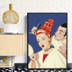 cartel de peluqueria vintage
