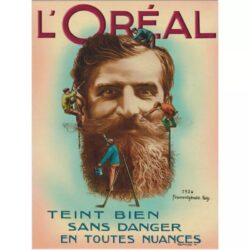 cartel de peinado vintage