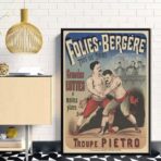 cartel de lucha vintage
