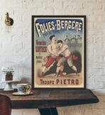 cartel de lucha vintage