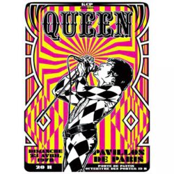 cartel de concierto de rock vintage paris