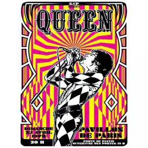 cartel de concierto de rock vintage paris