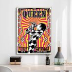 cartel de concierto de rock vintage paris