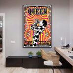 cartel de concierto de rock vintage paris