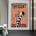 cartel de concierto de rock vintage paris
