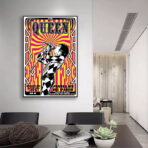 cartel de concierto de rock vintage paris