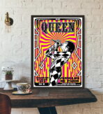 cartel de concierto de rock vintage paris