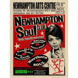 cartel de concierto de soul vintage