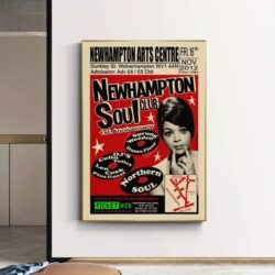 cartel de concierto de soul vintage
