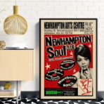 cartel de concierto de soul vintage