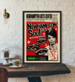 cartel de concierto de soul vintage