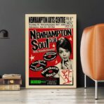 cartel de concierto de soul vintage