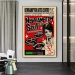 cartel de concierto de soul vintage