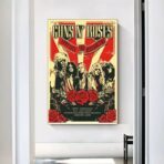 cartel de concierto de rock vintage