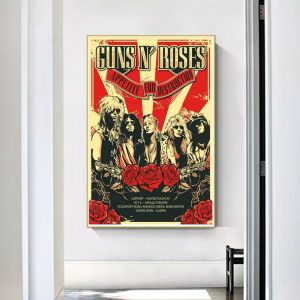 cartel de concierto de rock vintage