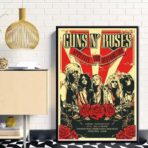 cartel de concierto de rock vintage