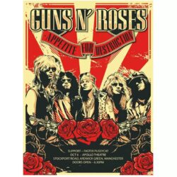 cartel de concierto de rock vintage