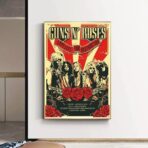 cartel de concierto de rock vintage