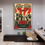 cartel de concierto de rock vintage