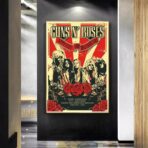 cartel de concierto de rock vintage
