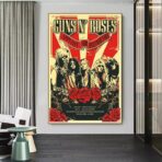 cartel de concierto de rock vintage