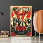 cartel de concierto de rock vintage
