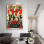 cartel de concierto de rock vintage