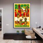 cartel de concierto de reggae vintage