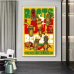 cartel de concierto de reggae vintage