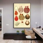 cartel de concha vintage