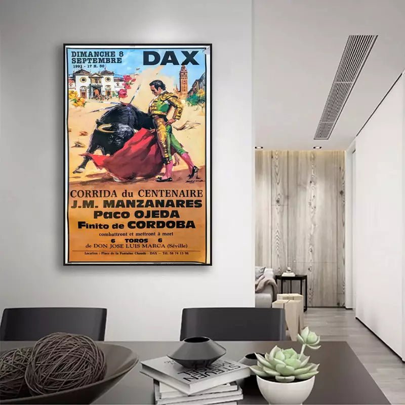 cartel de toros vintage