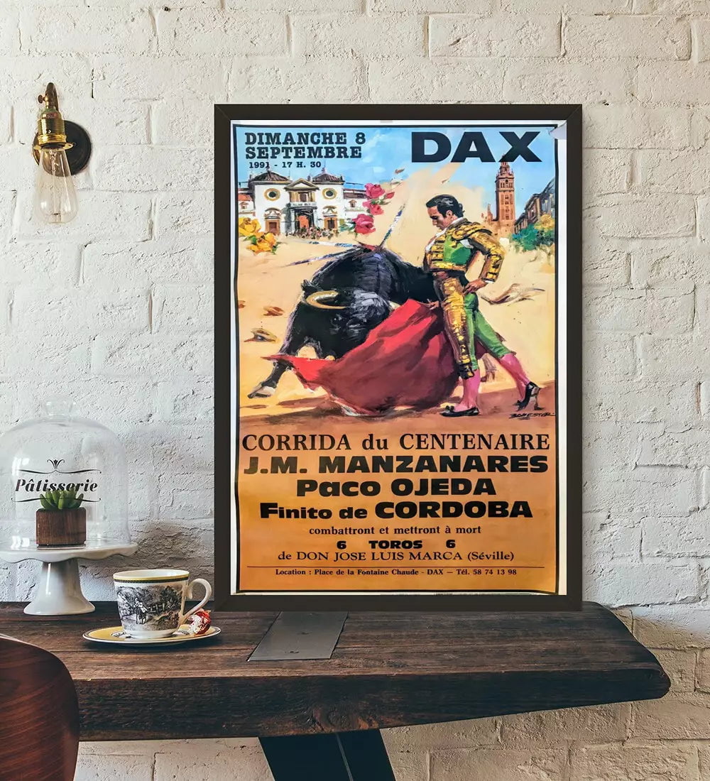 cartel de toros vintage