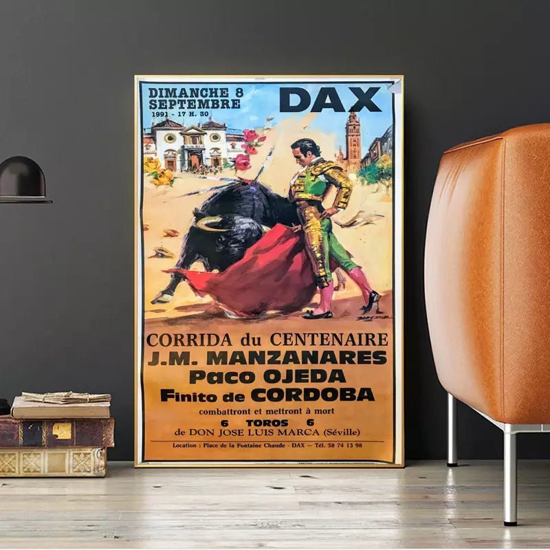 cartel de toros vintage