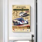 cartel de carreras de automovilismo vintage