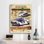 cartel de carreras de automovilismo vintage